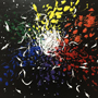 Nicola Pica<br/>Il bosone del colore, 2015, acrilico su tela, 50 x 70 cm