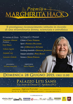 Locandina Ufficiale Premio Margherita Hack, edizione 2015